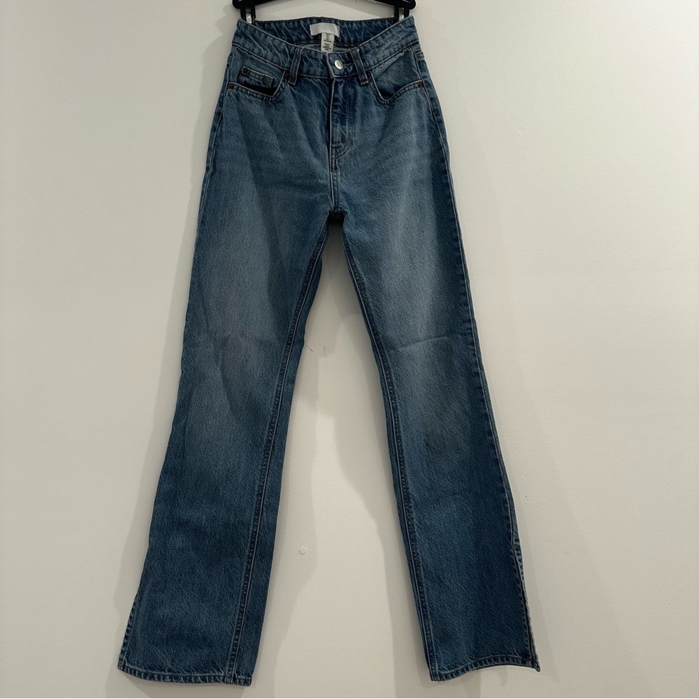 H&M Blue Flare Wide Leg Jeans